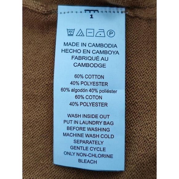 Michael Kors Women's Long Sleeve Dark Camel High-Low Hem Top Size 2X - Picture 4 of 10